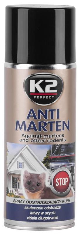 Odpuzovač K2 PERFECT KUNA Anti Marten, rozprašovač 400ml, plašička kun a hlodavců, sprej na kuny do auta