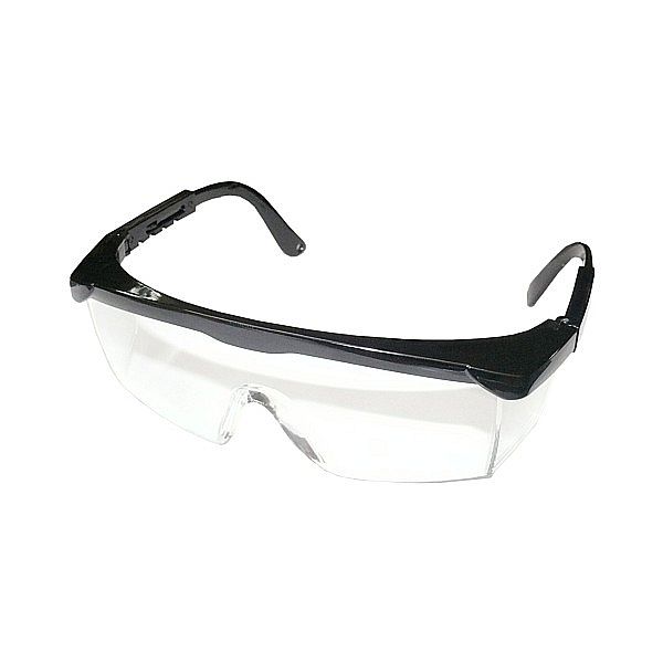 Brýle ochranné čiré s černým rámem, VRCPRO